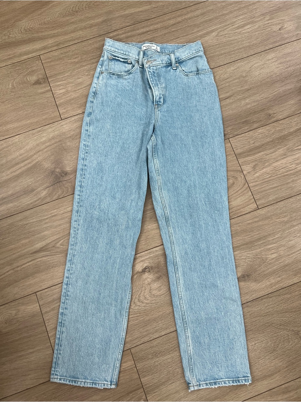 Abercrombie & Fitch Pale Blue Straight Leg Jeans
